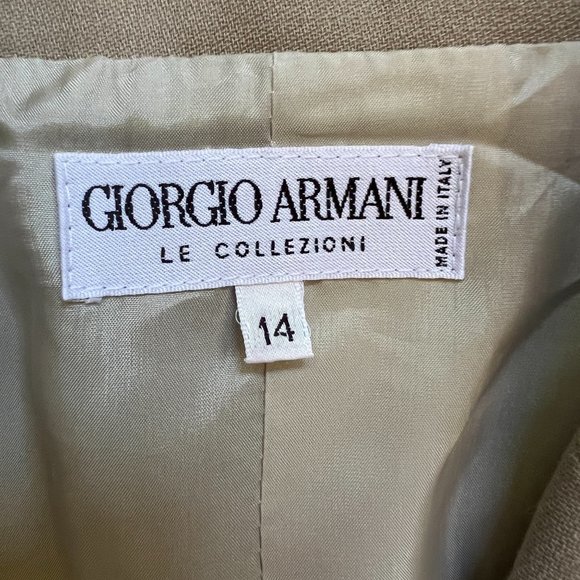 Giorgio Armani Le Collezioni Stone Wool  2 Piece Skirt Suit 14 - Picture 4 of 15
